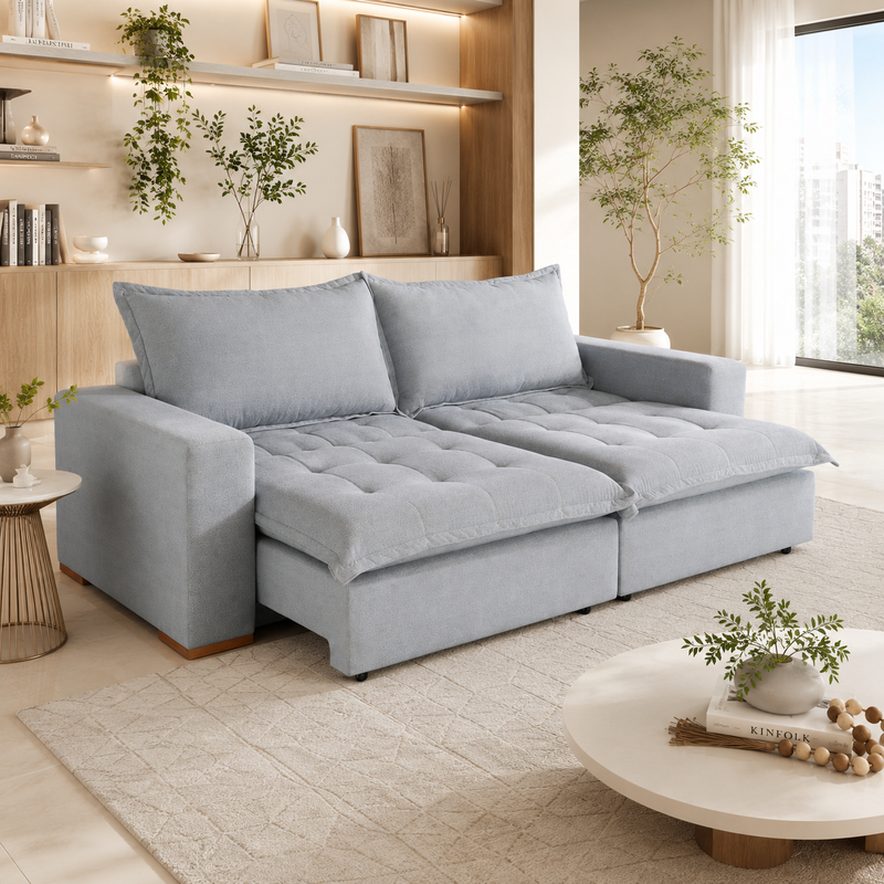Sofá Cama Retrátil 3 Lugares Milano Design