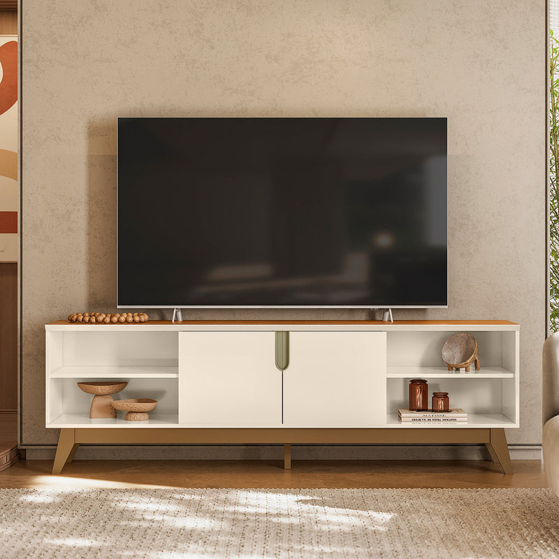 Rack para Tv de até 75 Polegadas Campinas 2 Portas com Nichos Mobler
