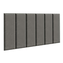 Cabeceira Estofada Modular Kit 6 Peças para Camas de Solteiro Silver Madesa