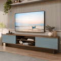 Rack para TV até 80 Polegadas 218 cm 2 Portas Rustic/Cinza Lux Madesa