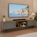Rack para TV até 80 Polegadas 218 cm 2 Portas Rustic/Cinza Vik Madesa