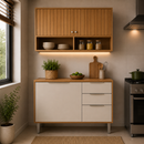 Cozinha Compacta Divina 4 Portas 2 Gavetas MGM