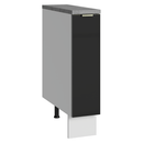 Balcão Porta-Temperos 20 cm 1 Porta Branco/Preto Lux Madesa