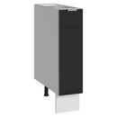 Balcão Porta-Temperos 20 cm 1 Porta (Sem Tampo) Branco/Preto Lux Madesa