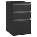 Balcão de Cozinha 40 cm 3 Gavetas Suspenso Preto Nice Madesa