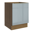 Balcão de Cozinha 60 cm 1 Porta (Sem Tampo) Rustic/Cinza Lux Madesa