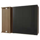 Armário Aéreo de Canto 1 Porta Rustic/Preto Lux Madesa