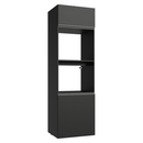 Torre Quente 60 cm 2 Portas 2 Nichos Suspenso Preto Nice Madesa