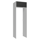 Porta-Geladeira 73 cm 1 Porta Basculante Branco/Preto Agata Madesa