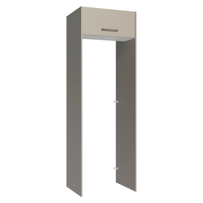 Porta-Geladeira 73 cm 1 Porta Basculante Crema/Branco/Crema Agata Madesa