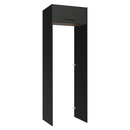Porta-Geladeira 73 cm 1 Porta Basculante Preto/Rustic/Preto Agata Madesa