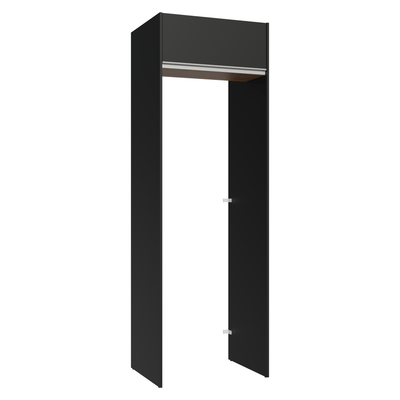 Porta-Geladeira 73 cm 1 Porta Basculante Preto/Rustic/Preto Glamy Madesa