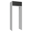 Porta-Geladeira 83 cm 1 Porta Basculante Branco/Preto Agata Madesa