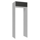 Porta-Geladeira 83 cm 1 Porta Basculante Branco/Preto Glamy Madesa