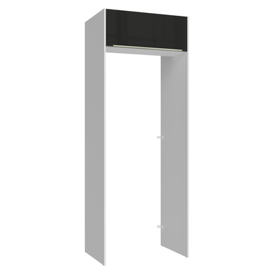 Porta-Geladeira 83 cm 1 Porta Basculante Branco/Preto Lux Madesa
