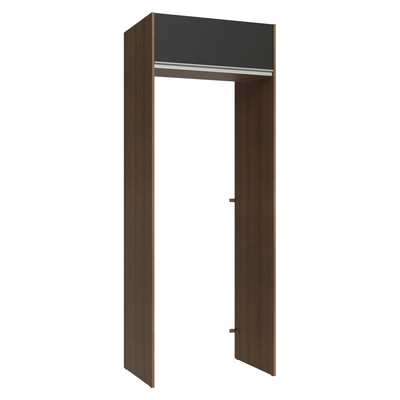 Porta-Geladeira 83 cm 1 Porta Basculante Rustic/Preto Glamy Madesa