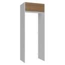 Porta-Geladeira 83 cm 1 Porta Basculante Branco/Rustic Stella Madesa