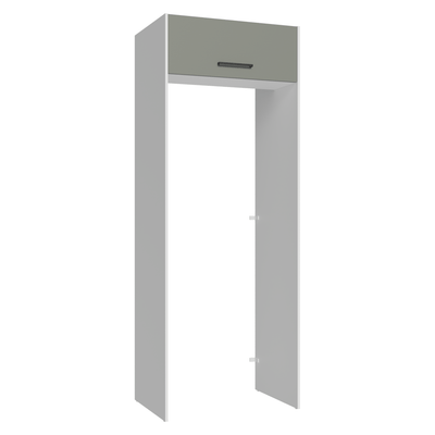 Porta-Geladeira 83 cm 1 Porta Basculante Branco/Cinza Agata Madesa