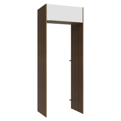 Porta-Geladeira 83 cm 1 Porta Basculante Rustic/Branco Veludo Lux Madesa