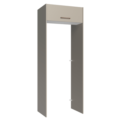 Porta-Geladeira 83 cm 1 Porta Basculante Crema/Branco/Crema Agata Madesa
