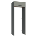 Porta-Geladeira 83 cm 1 Porta Basculante Cinza/Rustic/Cinza Agata Madesa