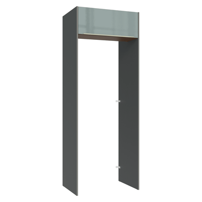 Porta-Geladeira 83 cm 1 Porta Basculante Cinza/Rustic/Cinza Lux Madesa