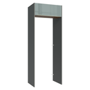 Porta-Geladeira 83 cm 1 Porta Basculante Cinza/Rustic/Cinza Lux Madesa