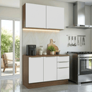 Armário de Cozinha Compacta 120 x 60 cm Rustic/Branco Veludo Lux Madesa 02
