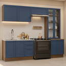 Armário de Cozinha Completa 270 cm Rustic/Azul Vik Madesa 06