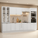Armário de Cozinha Completa 340 cm Branco Vik Madesa 01