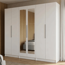 Guarda-Roupa Modulado 240 cm 6 Portas com Espelhos 6 Gavetas Branco Neo Madesa 04