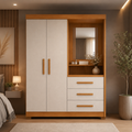 Guarda Roupa Solteiro 2 Portas 3 Gavetas Flex NT6020 Nótável Móveis