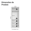 Guarda-Roupa Modulado 2 Portas com Espelho 4 Prateleiras 1 Cabideiro Branco Neo Madesa