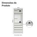 Guarda-Roupa Modulado 2 Portas com Espelho 4 Gavetas 1 Cabideiro Branco Neo Madesa