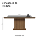 Mesa de Jantar Retangular Tampo com Moldura Rustic/Preto 5275 Madesa