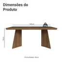 Mesa de Jantar Retangular Tampo com Moldura Rustic 5389 Madesa