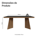 Mesa de Jantar Retangular Tampo com Moldura Rustic/Preto 5389 Madesa