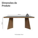 Mesa de Jantar Retangular Tampo com Moldura Rustic/Cinza 5389 Madesa