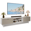 Rack para TV até 80 Polegadas 218 cm 2 Portas Branco/Crema Vik Madesa