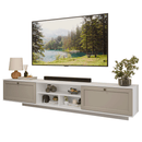 Rack Suspenso para TV até 80 Polegadas 218 cm 2 Portas Branco/Crema Vik Madesa