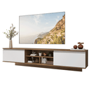 Rack Suspenso para TV até 80 Polegadas 218 cm 2 Portas Rustic/Branco Glamy Madesa
