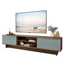 Rack para TV até 80 Polegadas 218 cm 2 Portas Rustic/Cinza Lux Madesa