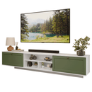 Rack Suspenso para TV até 80 Polegadas 218 cm 2 Portas Branco/Verde Vik Madesa