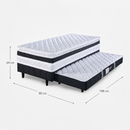 Cama Box Com Auxiliar 2 em 1 88x188 Ouro Design