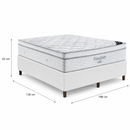 Cama Box Casal (Colchão + Base) 138x188x62 Molas Ensacadas Ortobom
