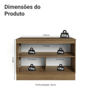 Balcão de Cozinha 120 cm 2 Portas Rustic/Cinza Lux Madesa