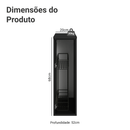 Balcão Porta-Temperos 20 cm Suspenso Preto Nice Madesa