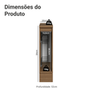 Balcão Porta-Temperos 20 cm 1 Porta Rustic/Preto Lux Madesa