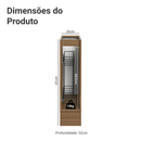 Balcão Porta-Temperos 20 cm 1 Porta (Sem Tampo) Rustic/Preto Lux Madesa