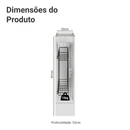 Balcão Porta-Temperos 20 cm 1 Porta (Sem Tampo) Branco/Cinza Lux Madesa